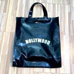 Vintage Hollywood 90s shoulder tote bag handbag shiny day bag carry on